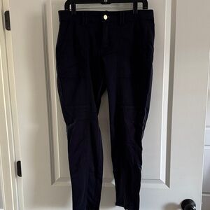 White House Black Market Women's Navy Cropped Pants